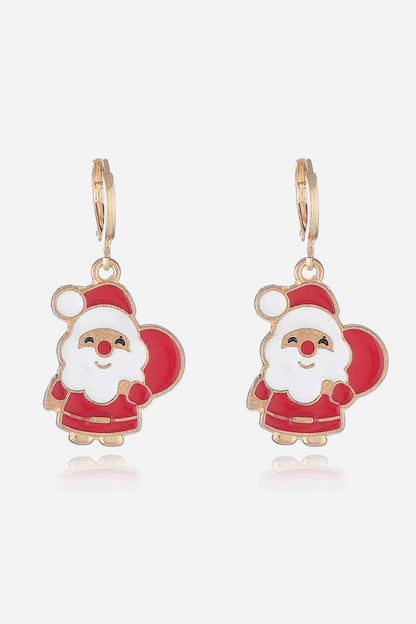 Boucles d'oreilles en alliage sur le thème de Noël