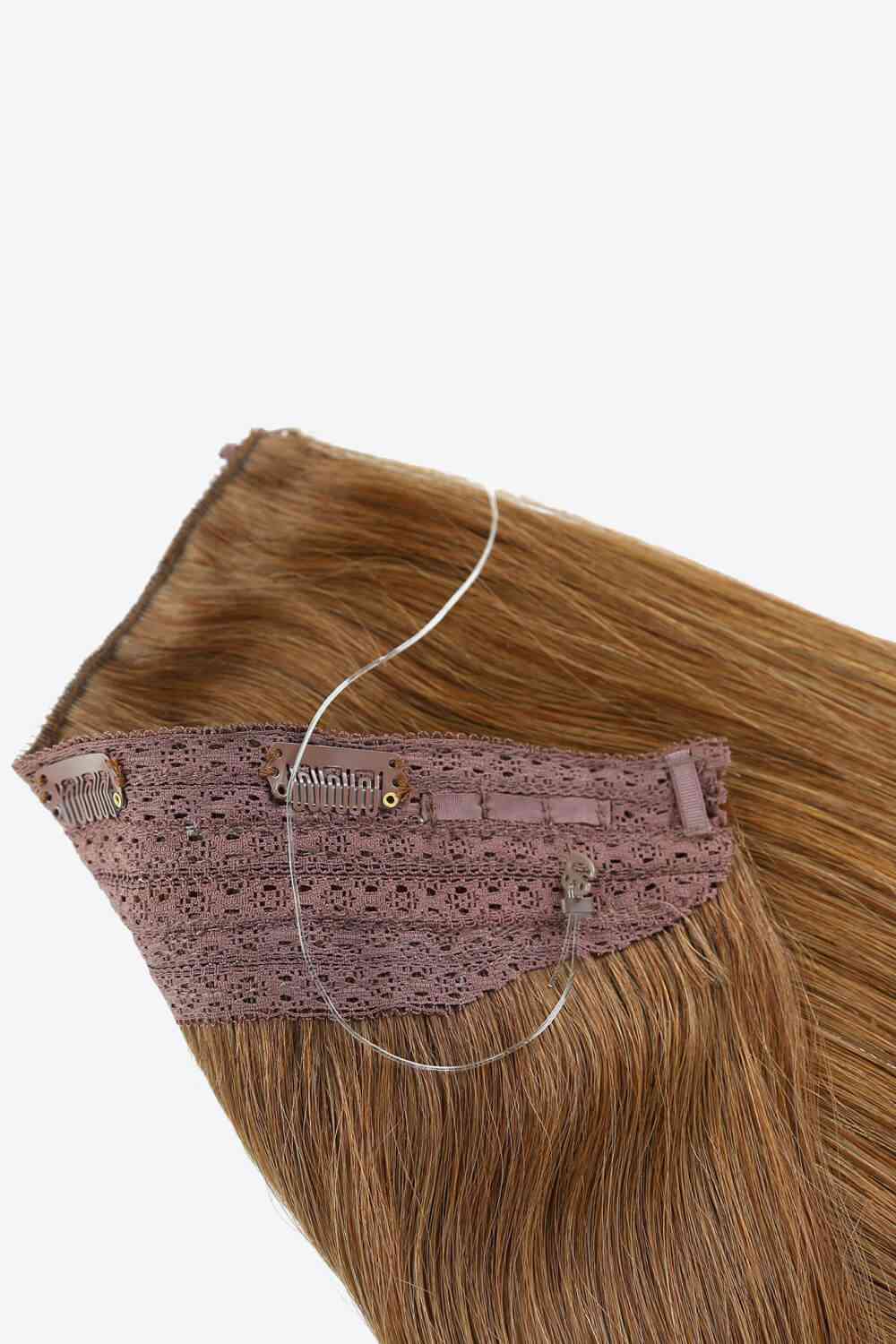 Cabello humano indio liso de 16" y 80 g