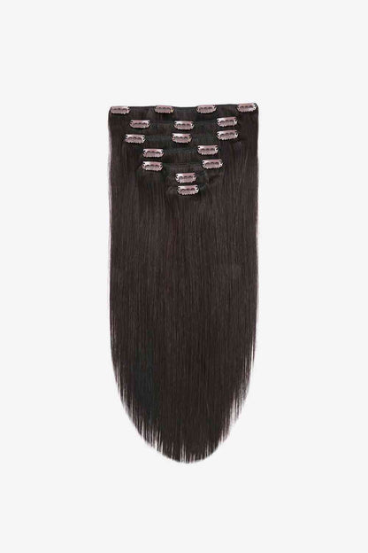 Extensions de cheveux humains indiens à clipser 18" 120 g