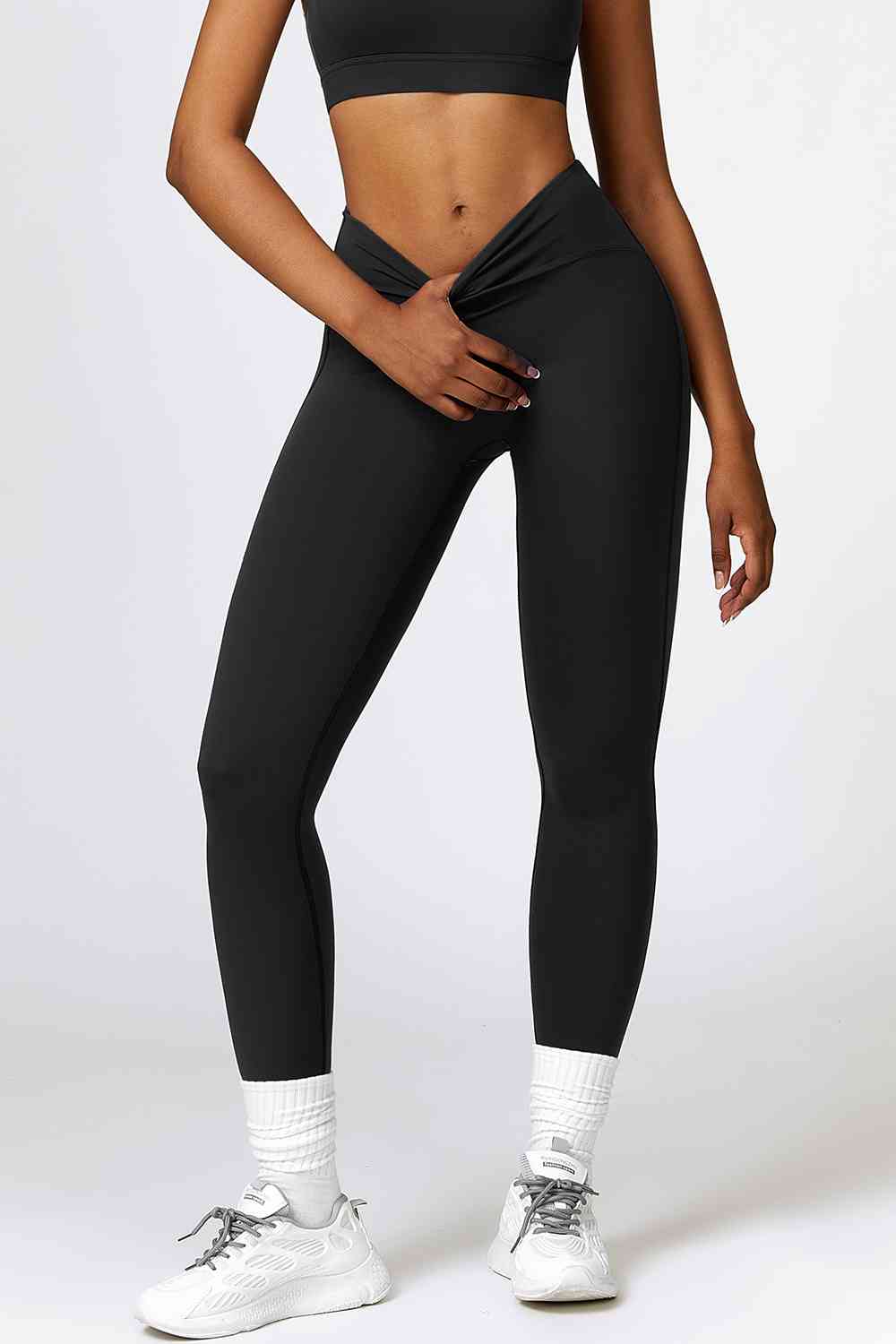 Leggings activos transpirables con cintura ancha