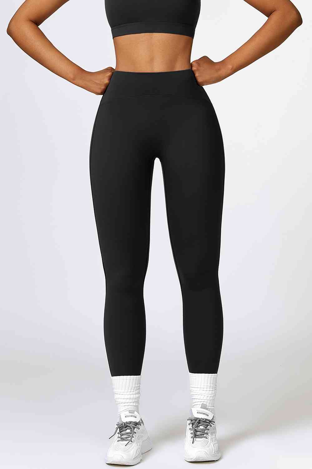 Leggings activos transpirables con cintura ancha