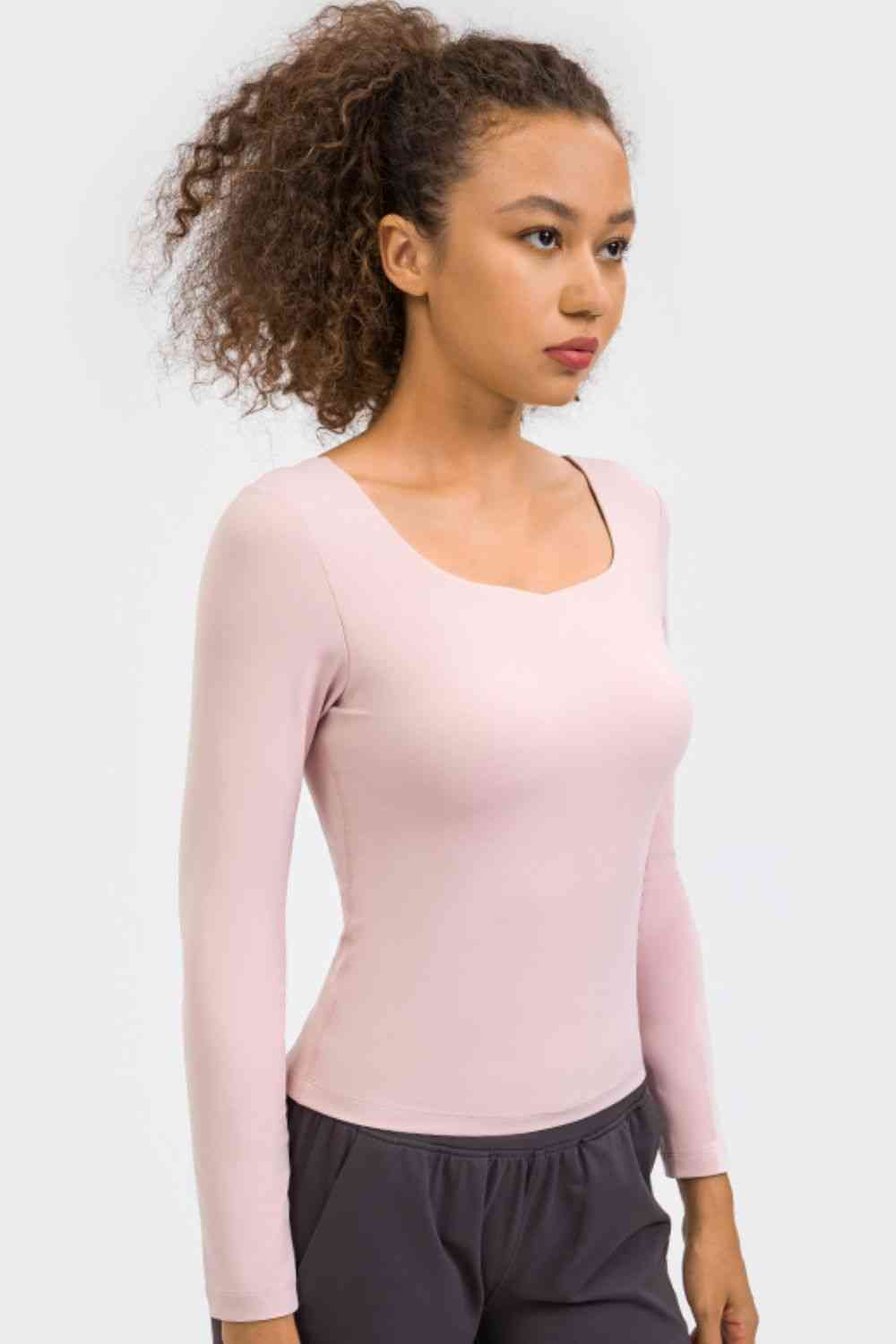 Feel Like Skin Highly Stretchy Long Sleeve Sports Top