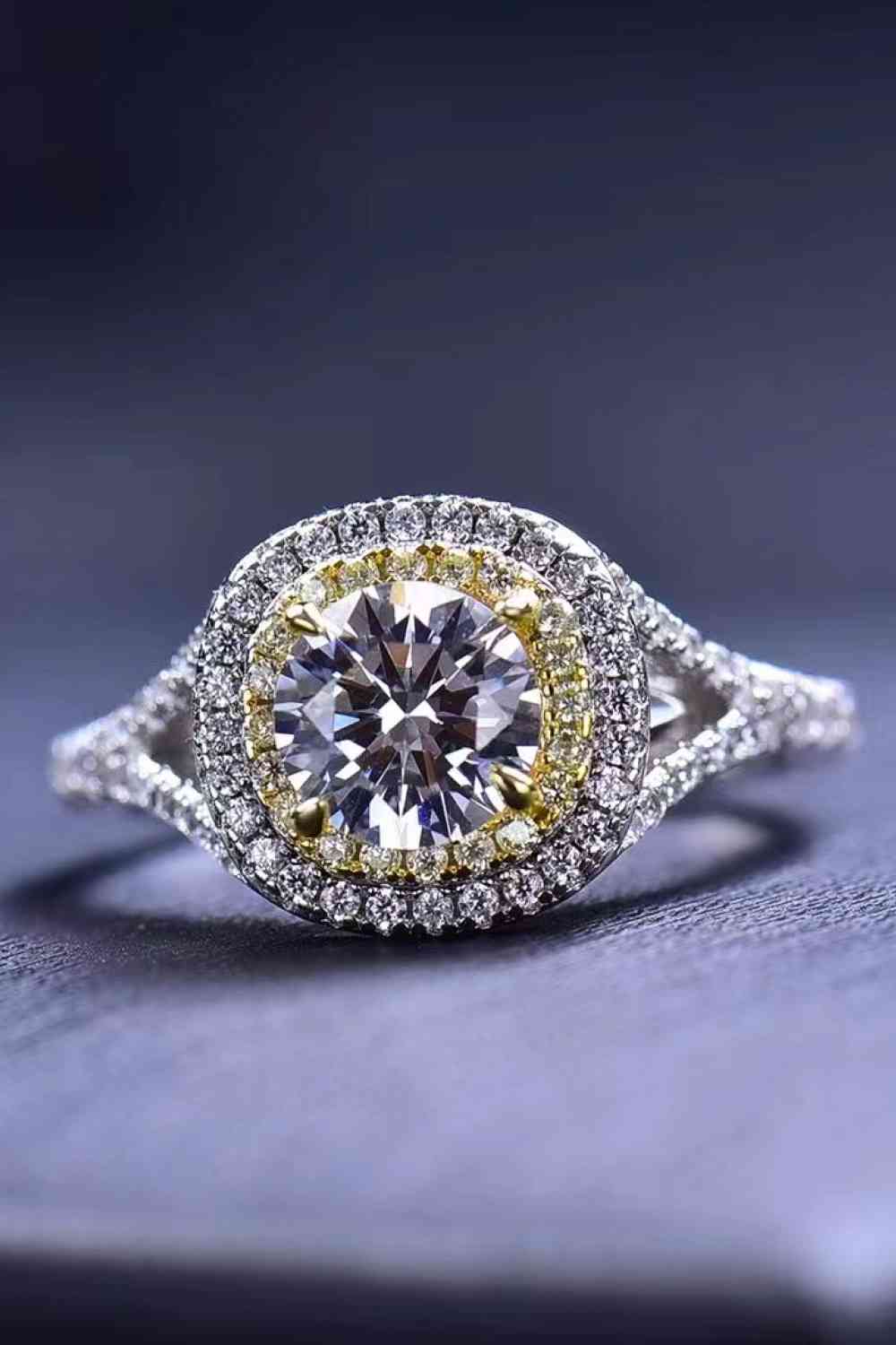 Bague Moissanite Bicolore 1 Carat