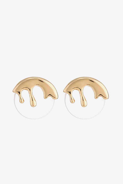 Zinc Alloy and Acetate Stud Earrings