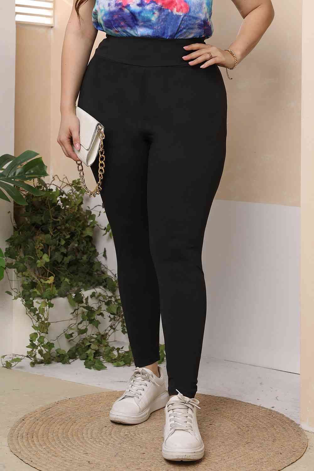 Pantalon skinny grande taille