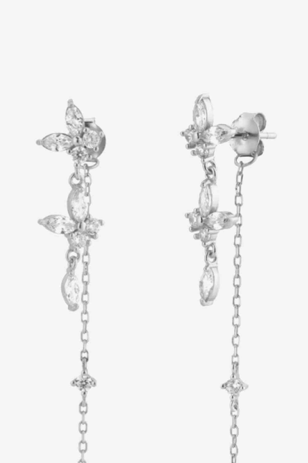 Boucles d'oreilles en argent sterling 925 avec zircon incrusté