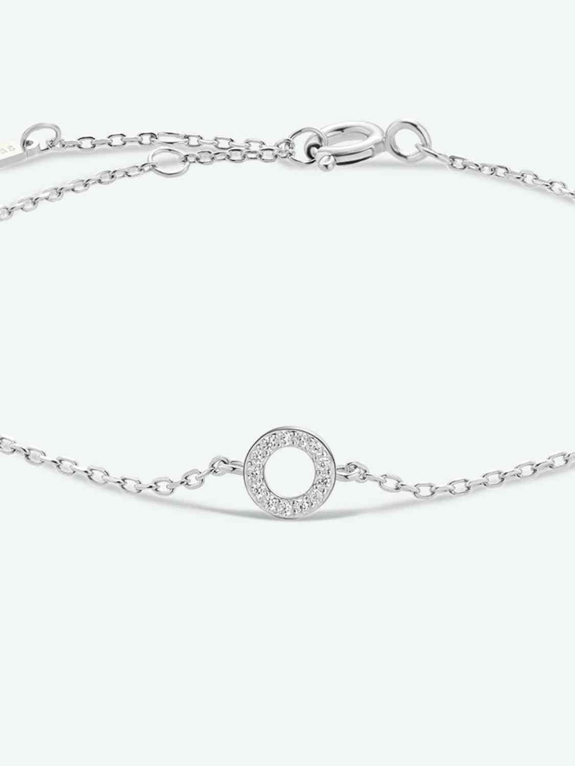 Pulsera de plata de ley 925 con circonitas de L a P