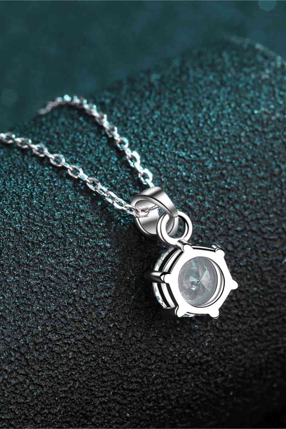 Collier en argent sterling 925 moissanite 1 carat