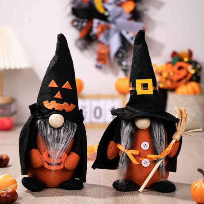 Gnome d'Halloween à pattes courtes sans visage