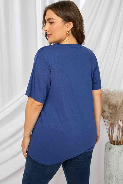 Plus Size Lip Graphic Tee Shirt