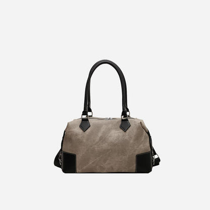 Sac à bandoulière en cuir PU contrasté