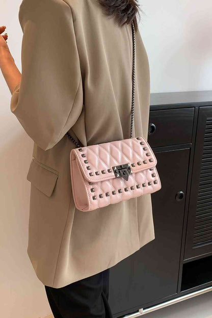 Sac à bandoulière en cuir PU clouté