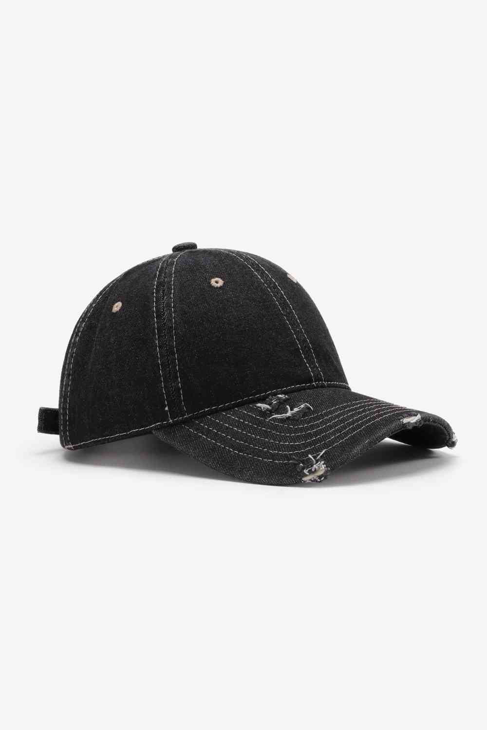 Casquette de baseball réglable en détresse