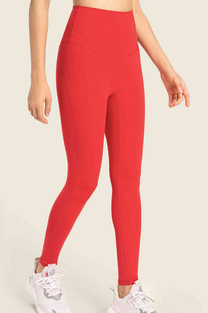 Legging de yoga taille haute sans couture à large ceinture