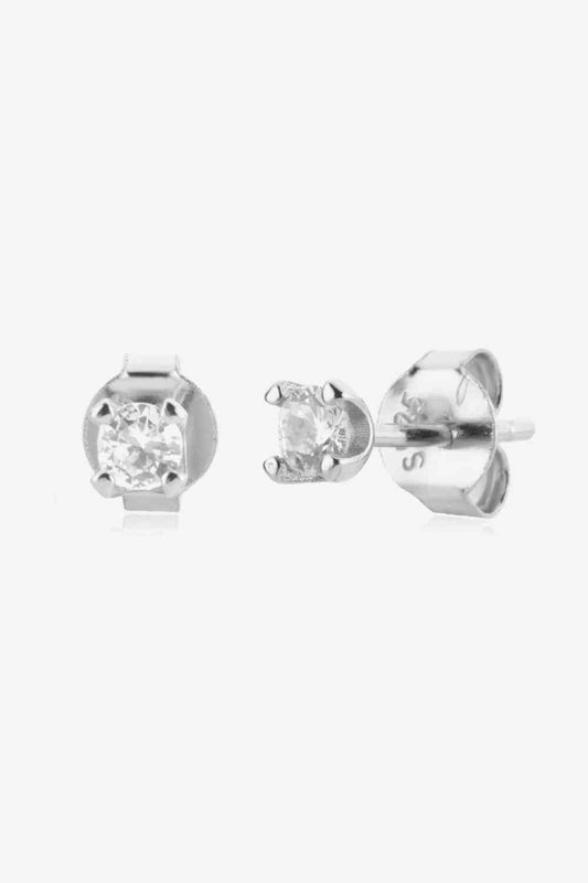 Boucles d'oreilles à tige en argent sterling 925 avec zircone