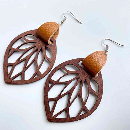 Boucles d'oreilles pendantes feuilles