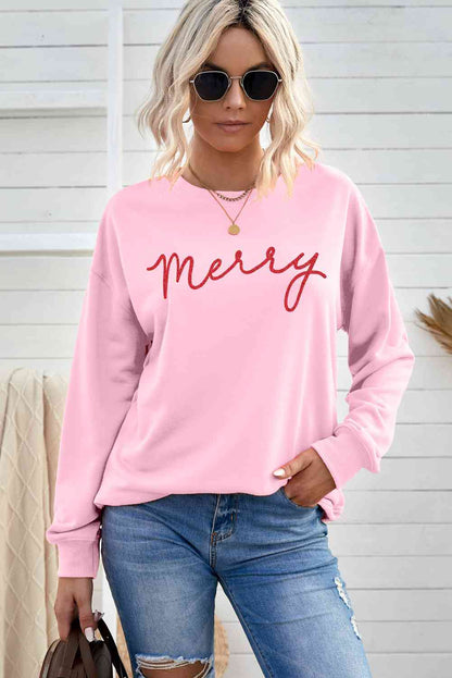 MERRY - Sweat-shirt graphique à épaules tombantes