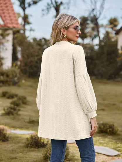 Cardigan long ouvert sur le devant