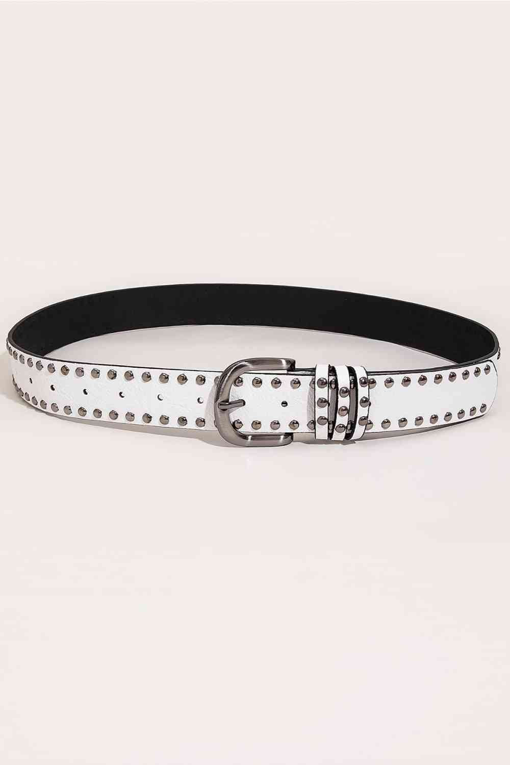 Ceinture cloutée en cuir PU