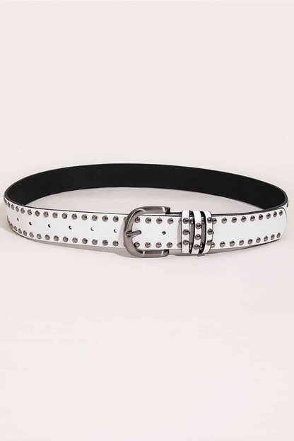 Ceinture cloutée en cuir PU