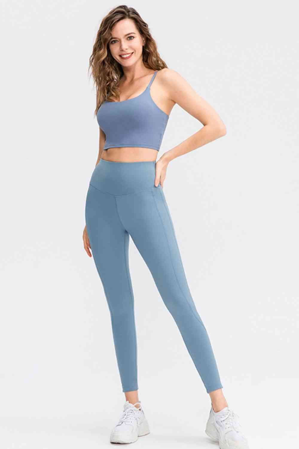 Pantalon de sport long coupe slim à large ceinture