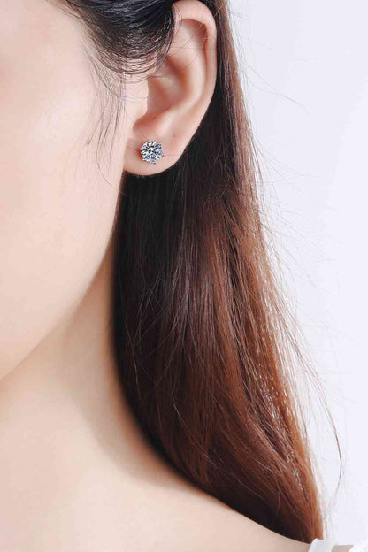 Aretes de moissanita adorados