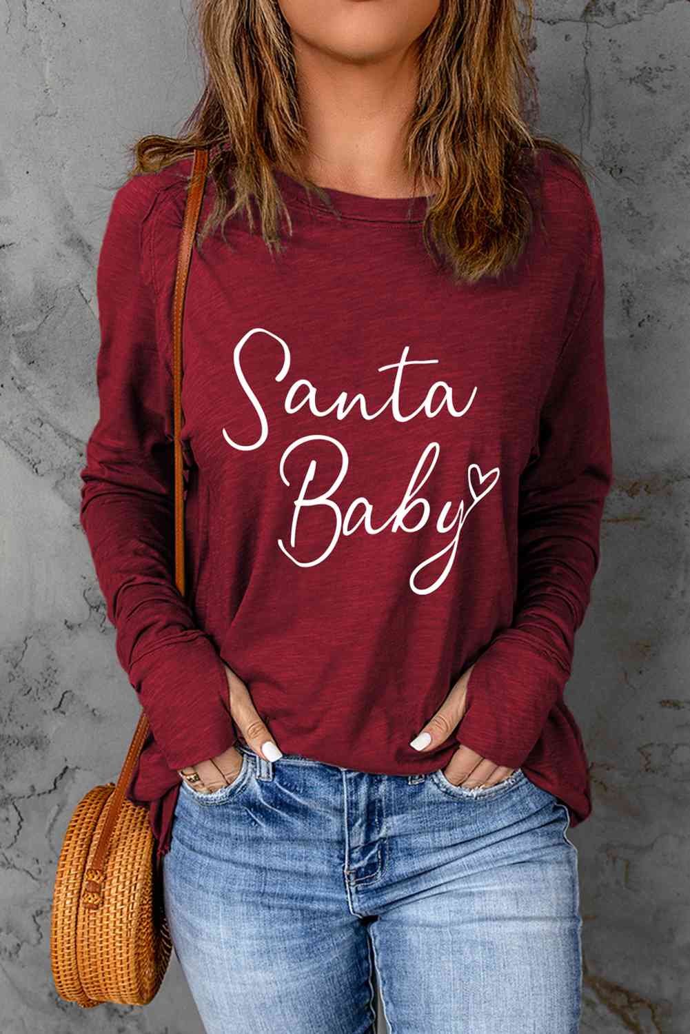 SANTA BABY T-shirt graphique à manches longues