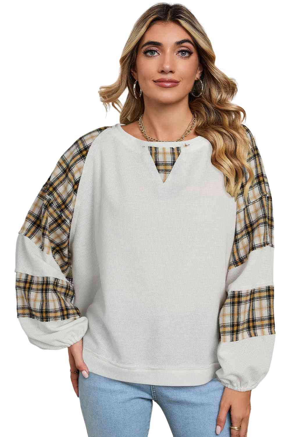 Printed Round Neck Long Sleeve Sweatshirt
