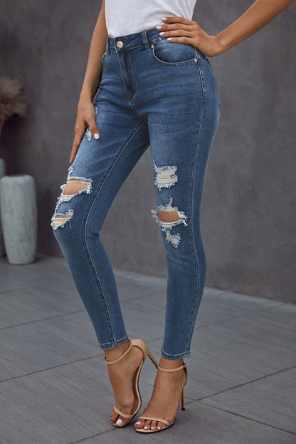 Baeful - Jean skinny déchiré vintage