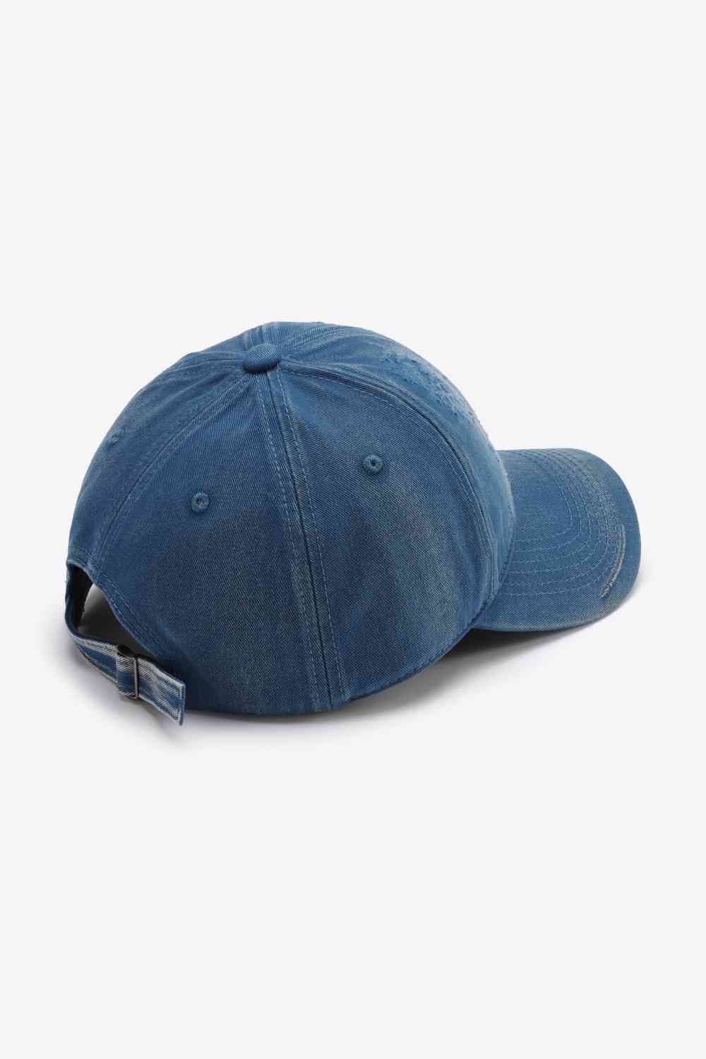 Casquette de baseball réglable en détresse