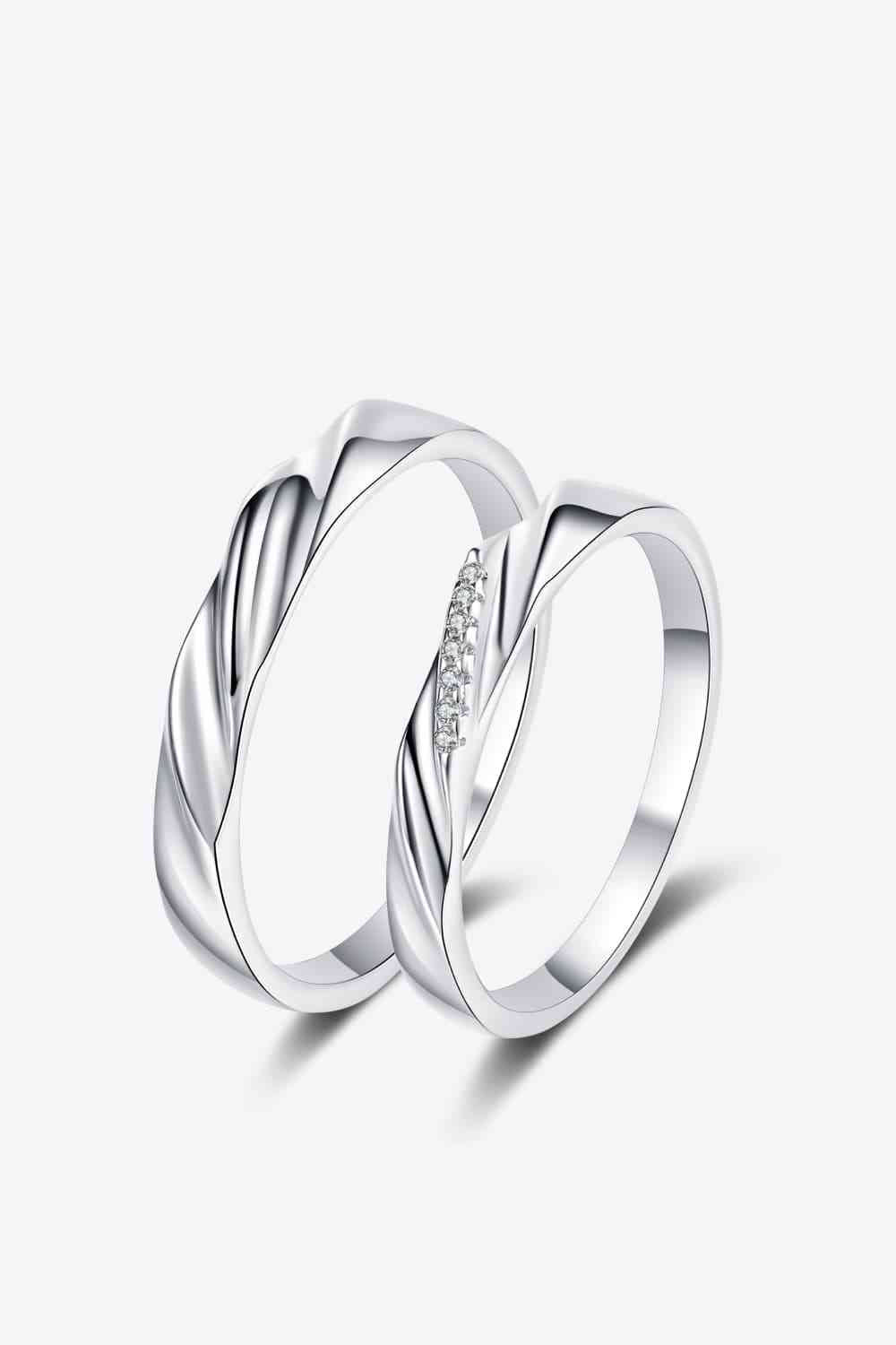 Bague minimaliste en argent sterling 925 rhodié