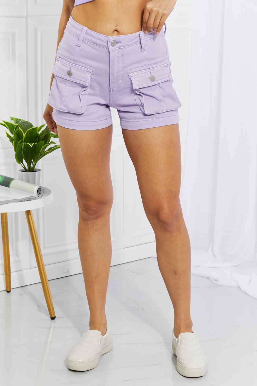 Short cargo teint Carter pleine taille Judy Blue