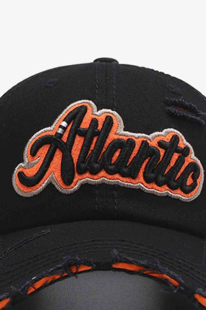 Casquette de baseball graphique en détresse ATLANTIC