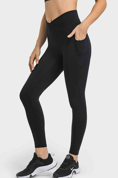 Leggings de yoga taille en V avec poches