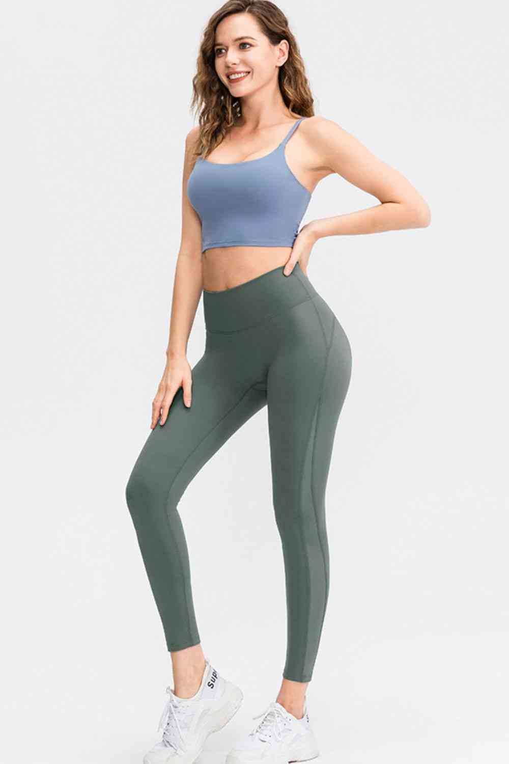 Pantalon de sport long coupe slim à large ceinture