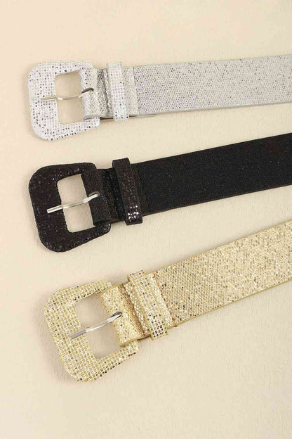 Ceinture en cuir PU pailleté