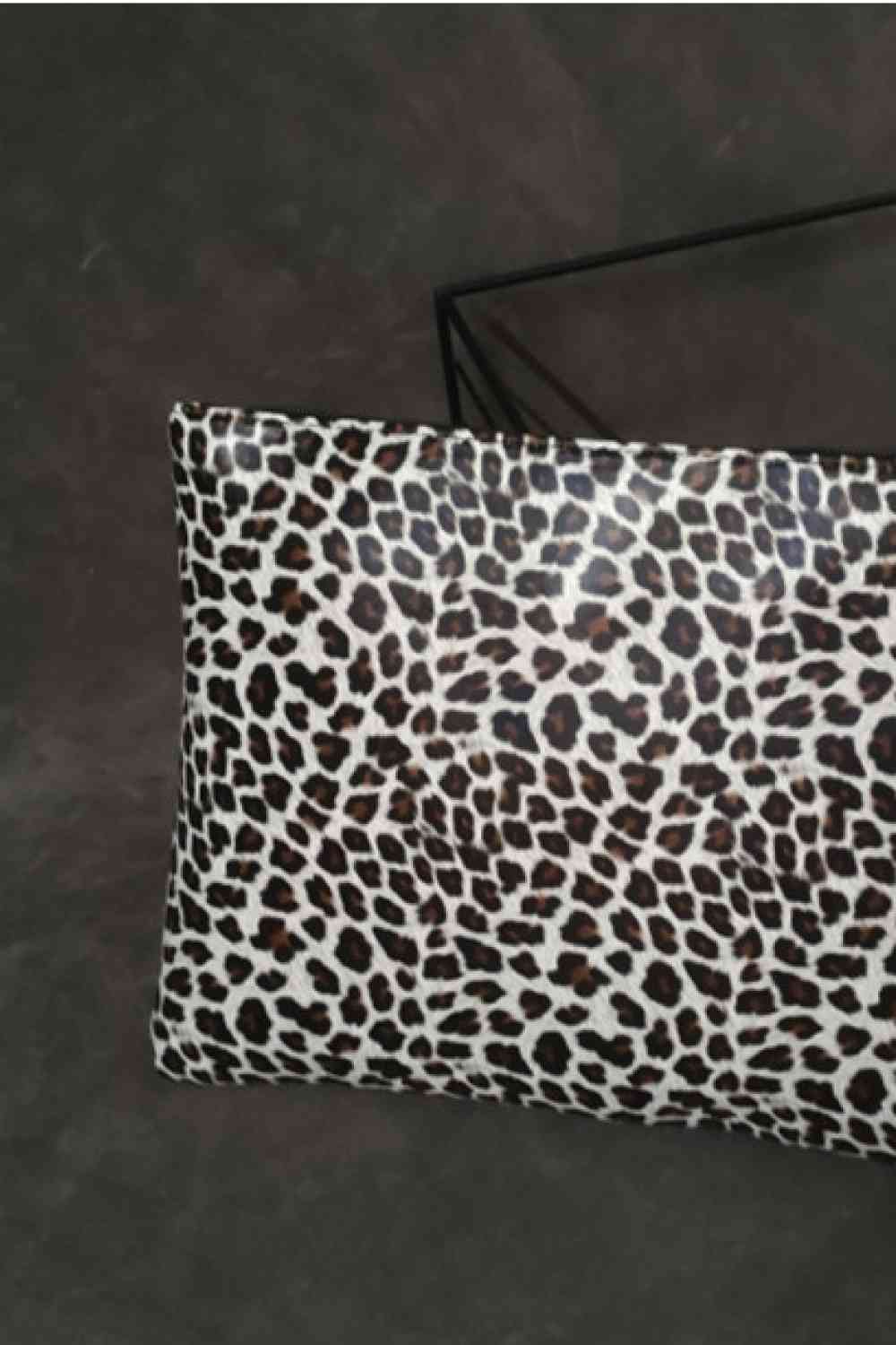 Pochette en cuir PU léopard