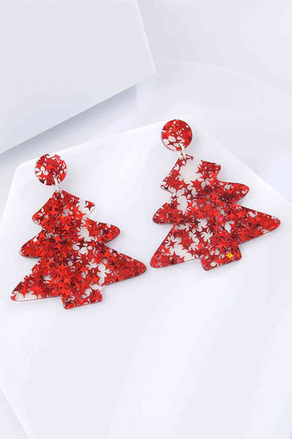 Christmas Tree Acrylic Earrings