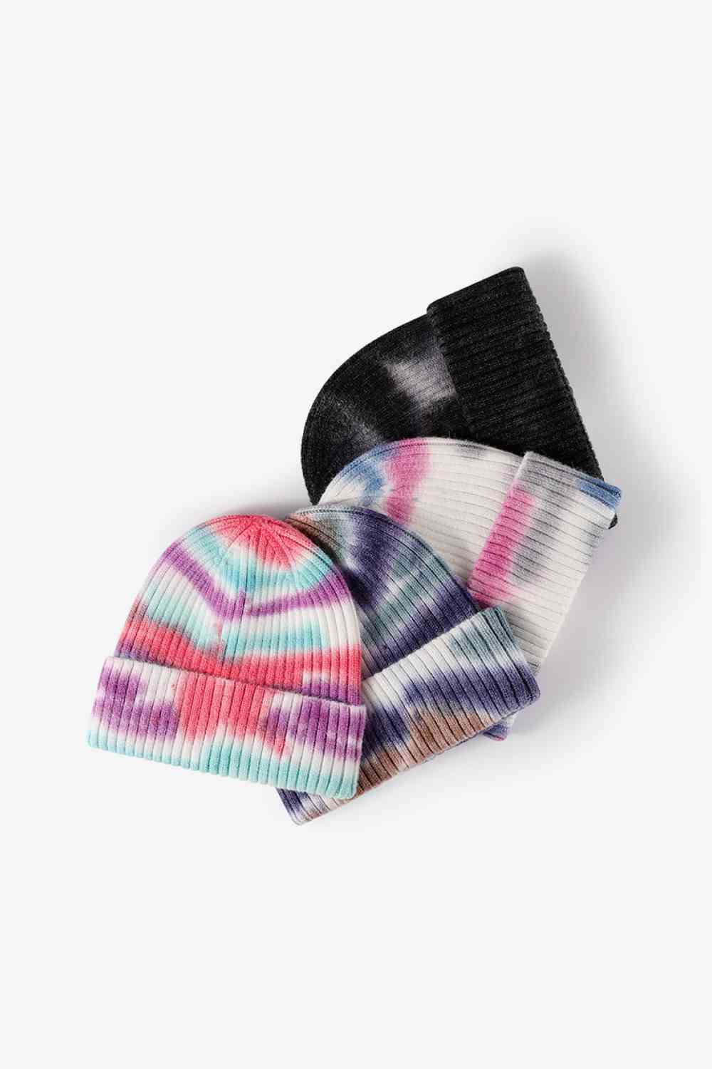 Gorro de punto acanalado Tie-Dye