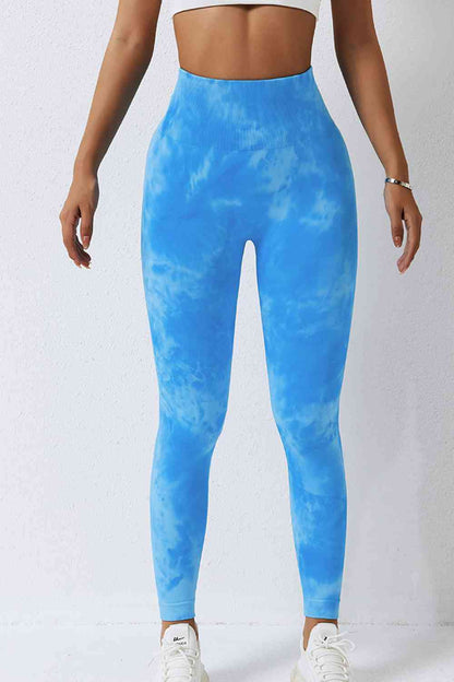 Pantalon de sport long tie-dye taille haute