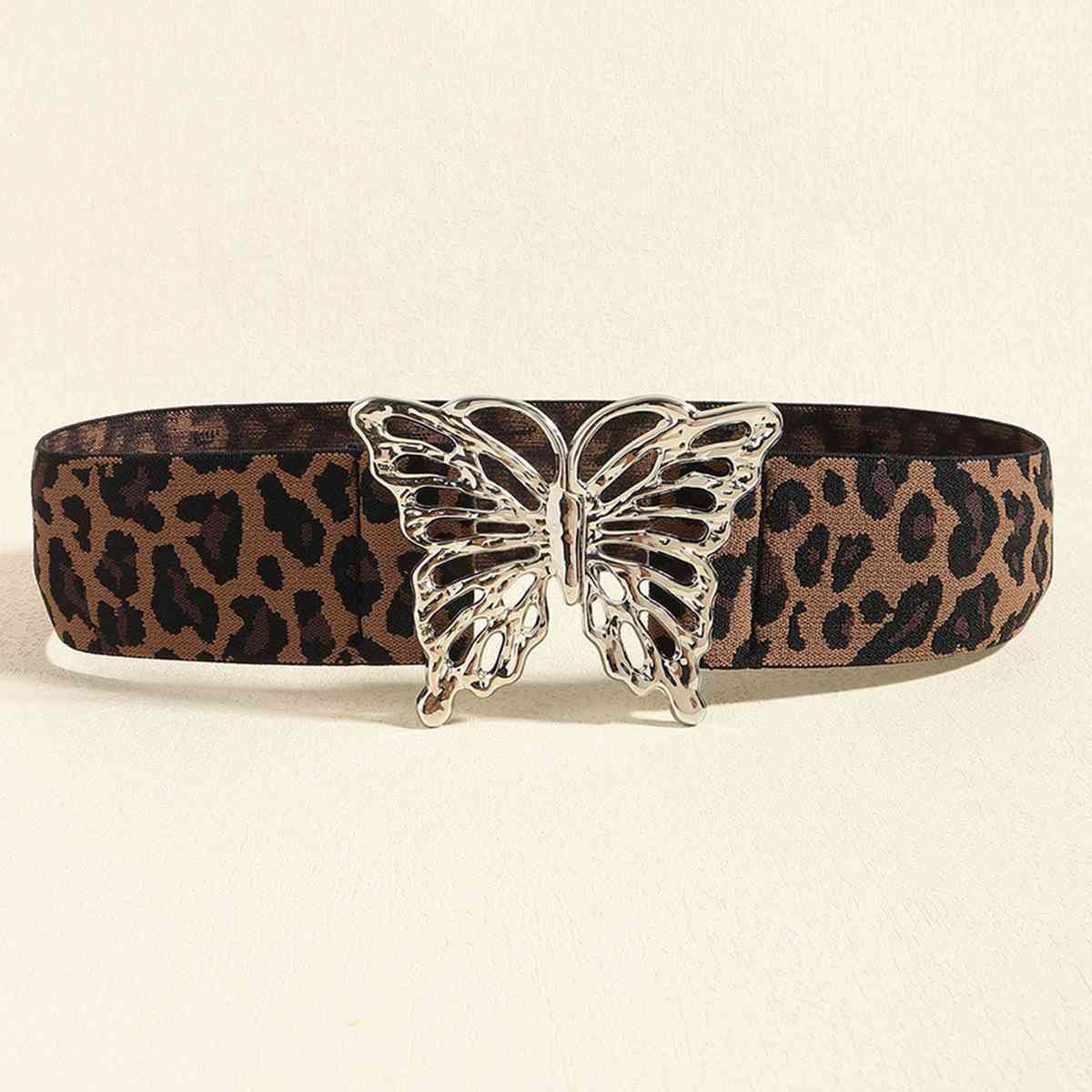Cinturón elástico con hebilla de aleación de mariposa