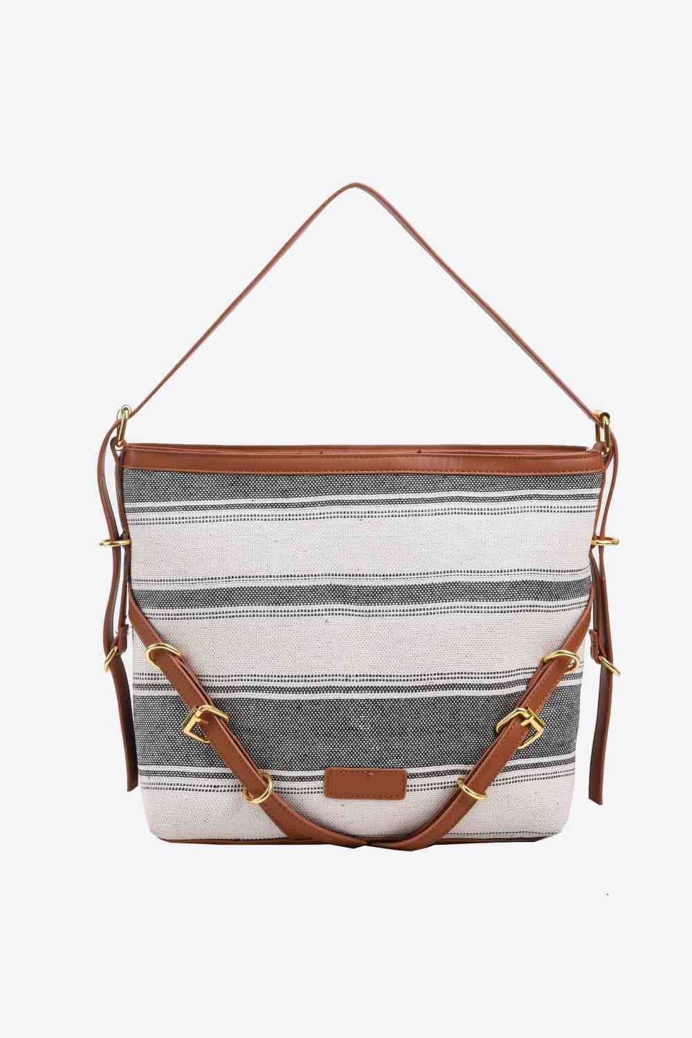 Striped Large Canvas Bag