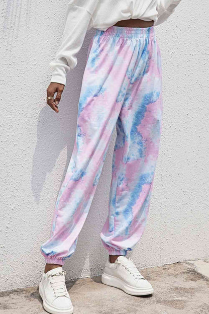 Pantalon de jogging tie-dye avec poches