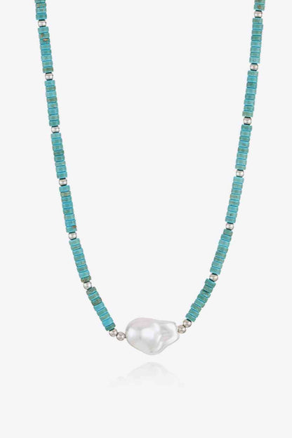 Collier turquoise et perles