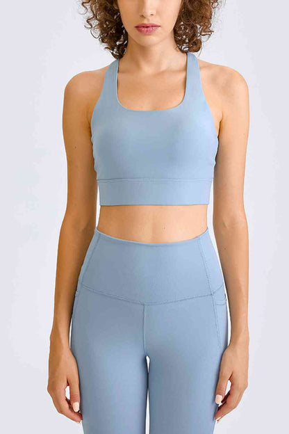 Cross Back Yoga Crop Top