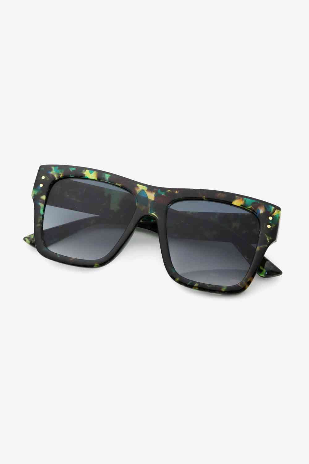 Gafas de sol cuadradas de policarbonato estampado UV400