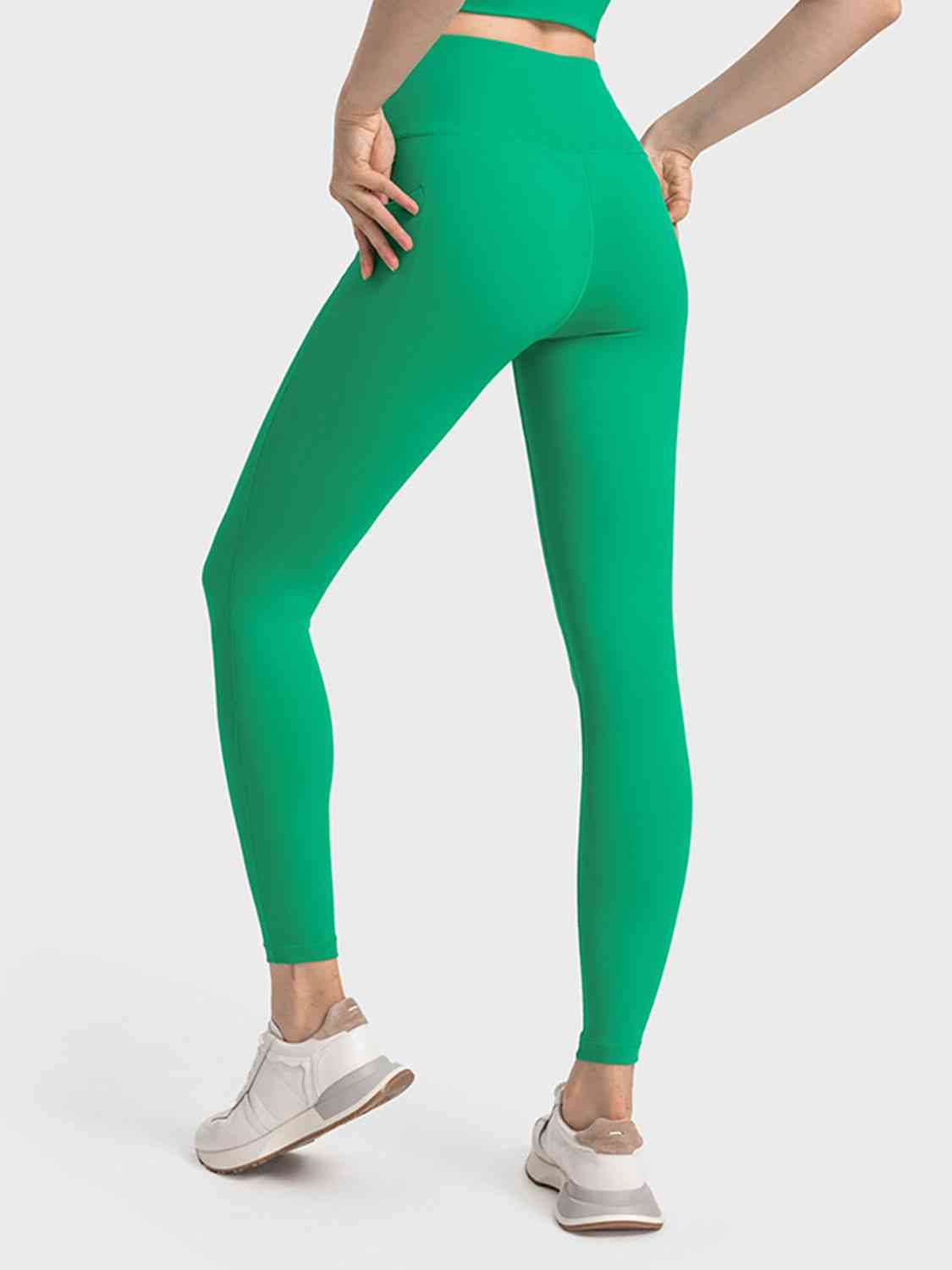 Leggings deportivos largos de corte slim con cintura ancha