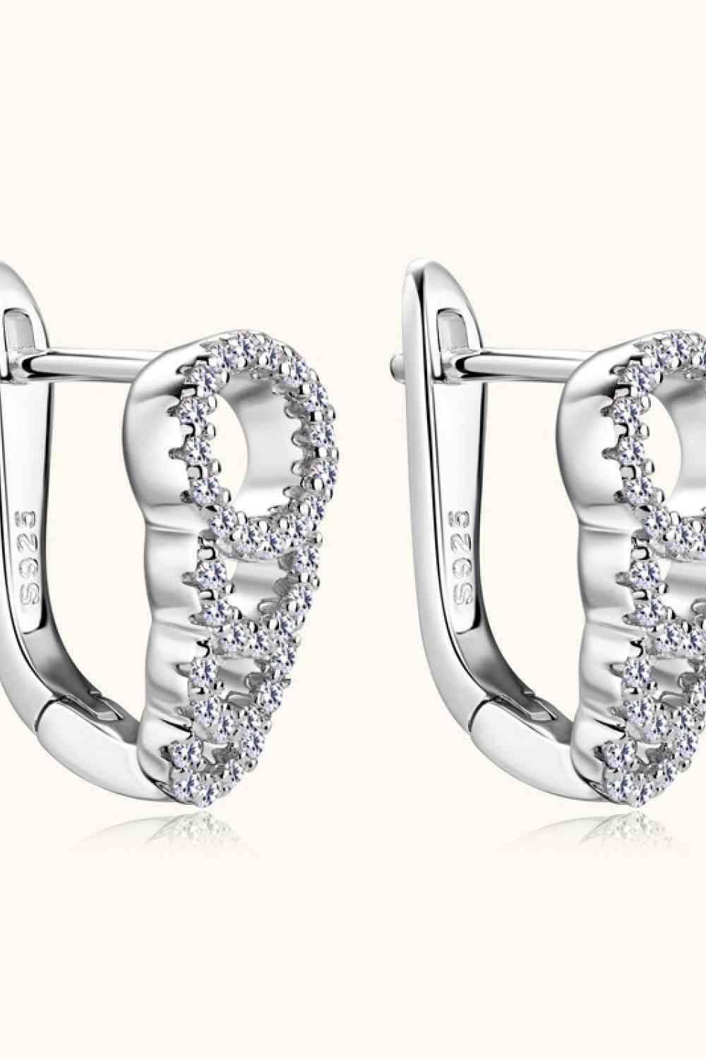 Boucles d'oreilles en argent sterling 925 Moissanite