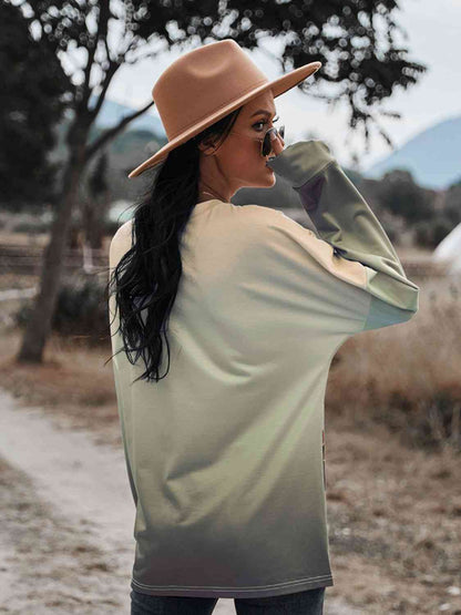 Blouse à épaules tombantes et fermeture éclair sur le devant à imprimé floral