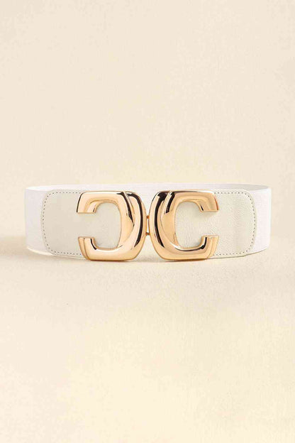 Zinc Alloy Buckle Elastic Wide Belt